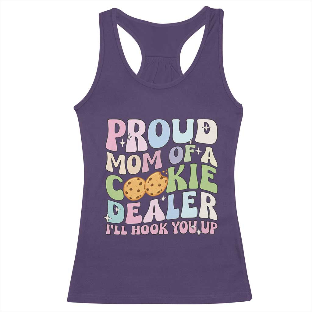 Scout Girl Mom Racerback Tank Top Proud Mom Of A Cookie Dealer Troop Leader Family Matching - Wonder Print Shop