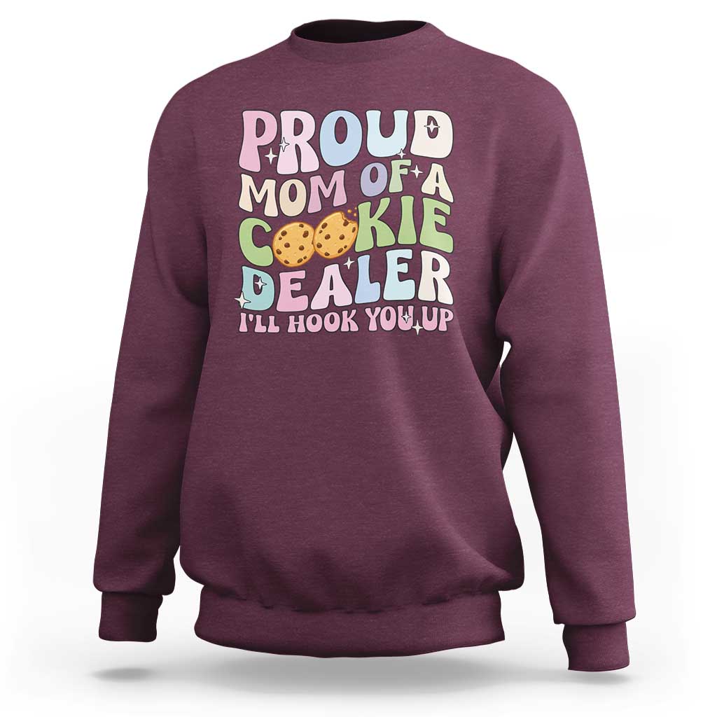 Scout Girl Mom Sweatshirt Proud Mom Of A Cookie Dealer Troop Leader Family Matching TS02