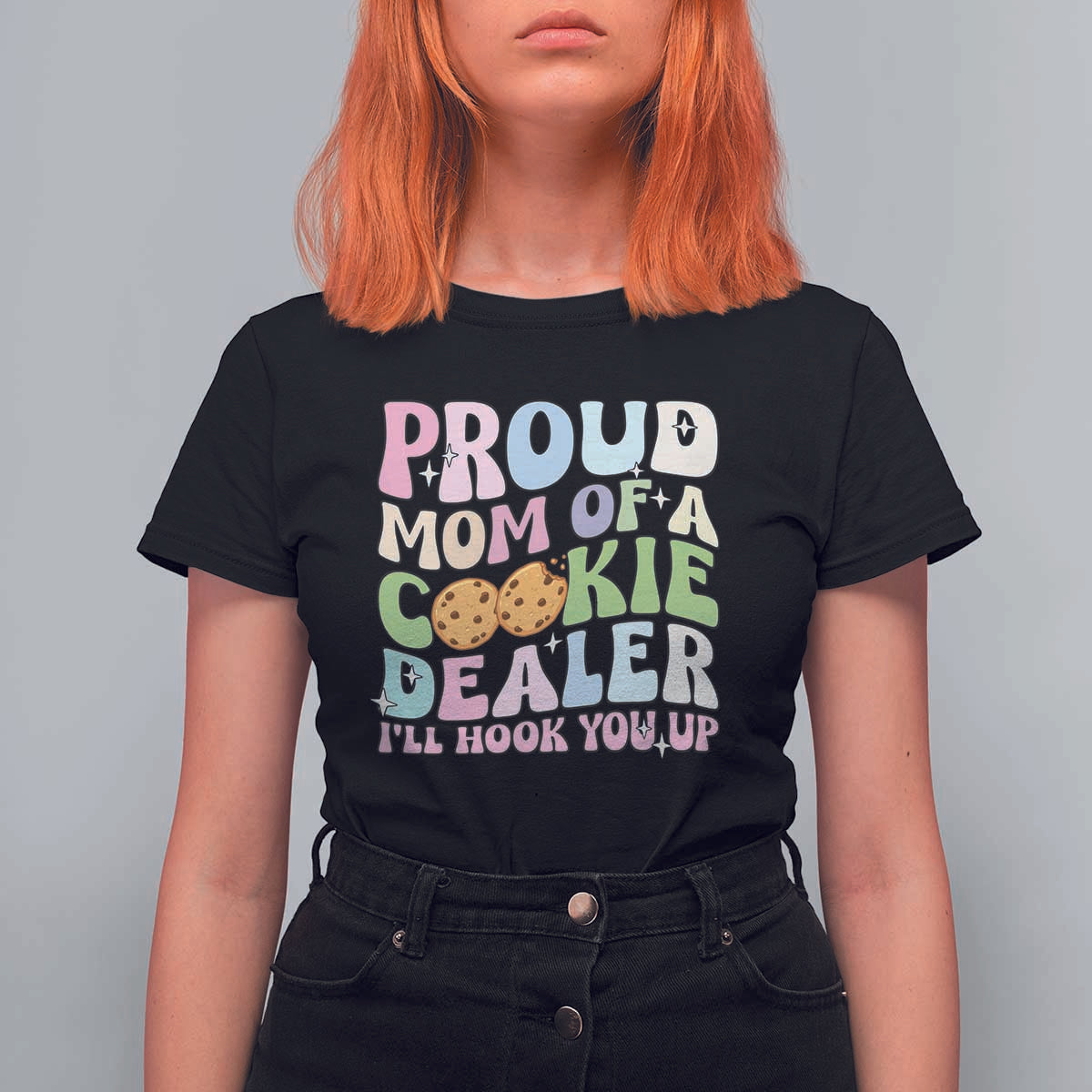 Scout Girl Mom T Shirt For Women Proud Mom Of A Cookie Dealer Troop Leader Family Matching - Wonder Print Shop