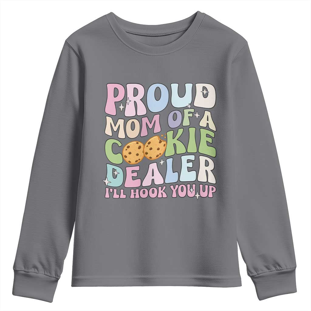 Scout Girl Mom Youth Sweatshirt Proud Mom Of A Cookie Dealer Troop Leader Family Matching - Wonder Print Shop
