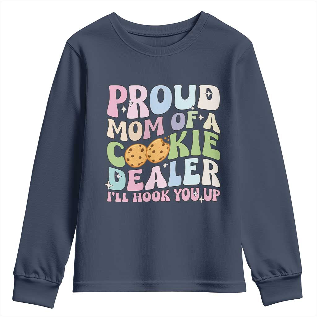 Scout Girl Mom Youth Sweatshirt Proud Mom Of A Cookie Dealer Troop Leader Family Matching - Wonder Print Shop