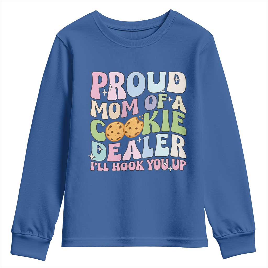Scout Girl Mom Youth Sweatshirt Proud Mom Of A Cookie Dealer Troop Leader Family Matching - Wonder Print Shop