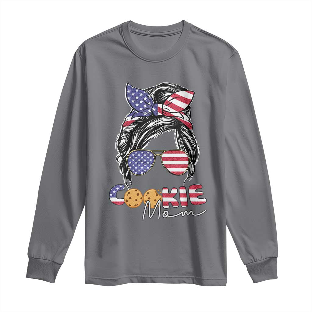 Scout Girl Mom Long Sleeve Shirt American Proud Cookie Mom Troop Leader Family Matching - Wonder Print Shop