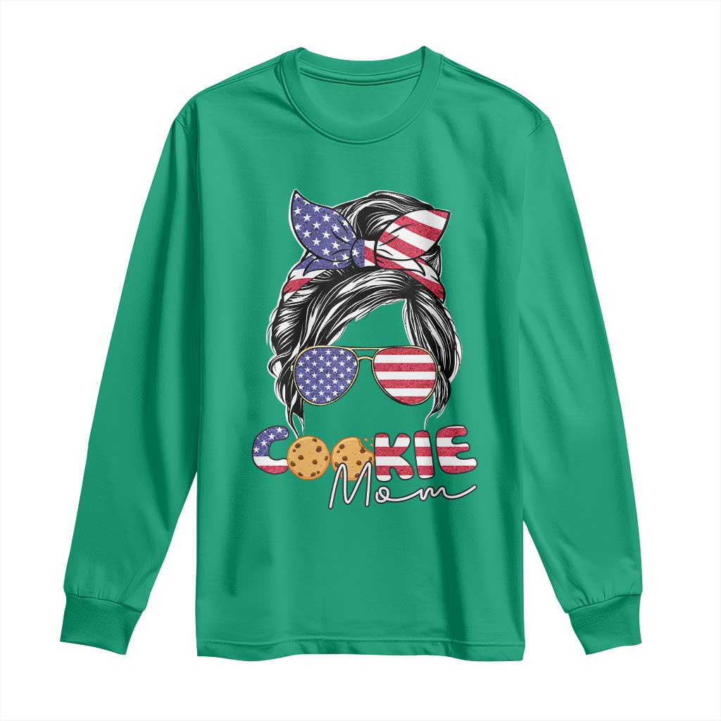 Scout Girl Mom Long Sleeve Shirt American Proud Cookie Mom Troop Leader Family Matching - Wonder Print Shop