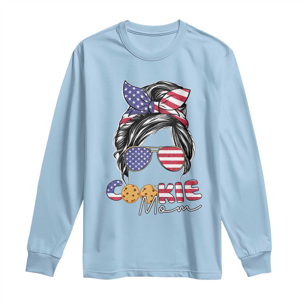 Scout Girl Mom Long Sleeve Shirt American Proud Cookie Mom Troop Leader Family Matching - Wonder Print Shop