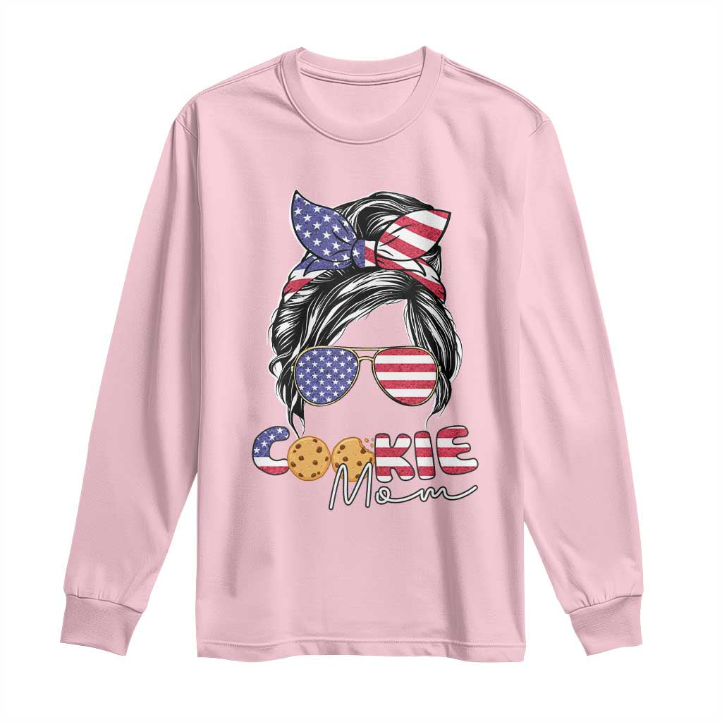 Scout Girl Mom Long Sleeve Shirt American Proud Cookie Mom Troop Leader Family Matching - Wonder Print Shop