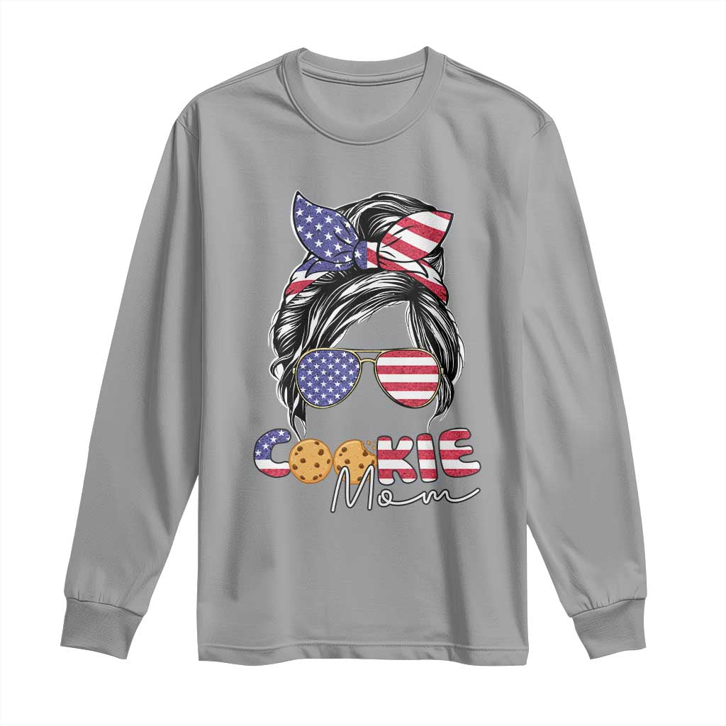Scout Girl Mom Long Sleeve Shirt American Proud Cookie Mom Troop Leader Family Matching - Wonder Print Shop