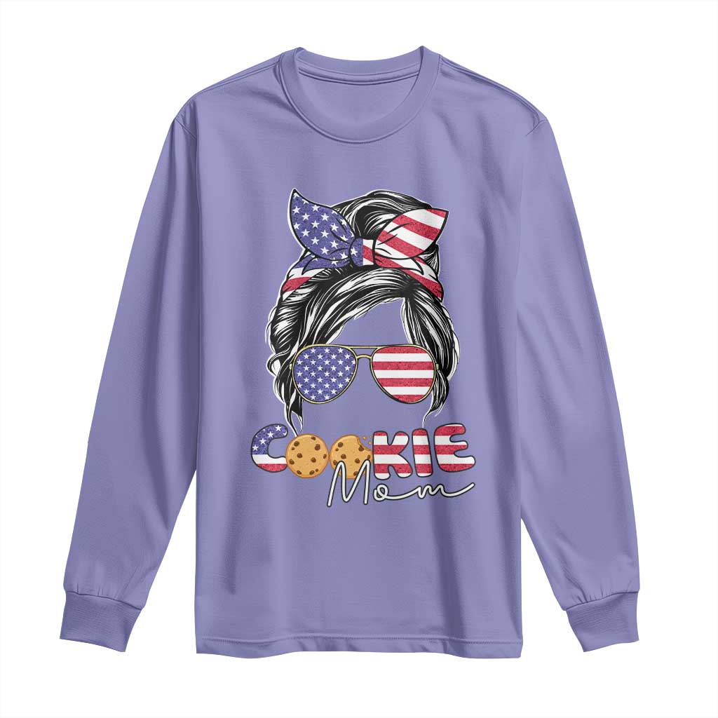 Scout Girl Mom Long Sleeve Shirt American Proud Cookie Mom Troop Leader Family Matching - Wonder Print Shop