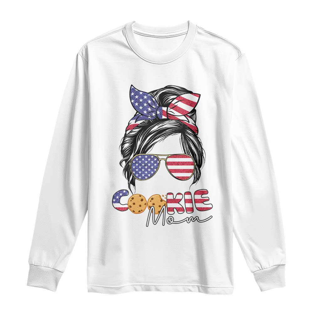 Scout Girl Mom Long Sleeve Shirt American Proud Cookie Mom Troop Leader Family Matching - Wonder Print Shop