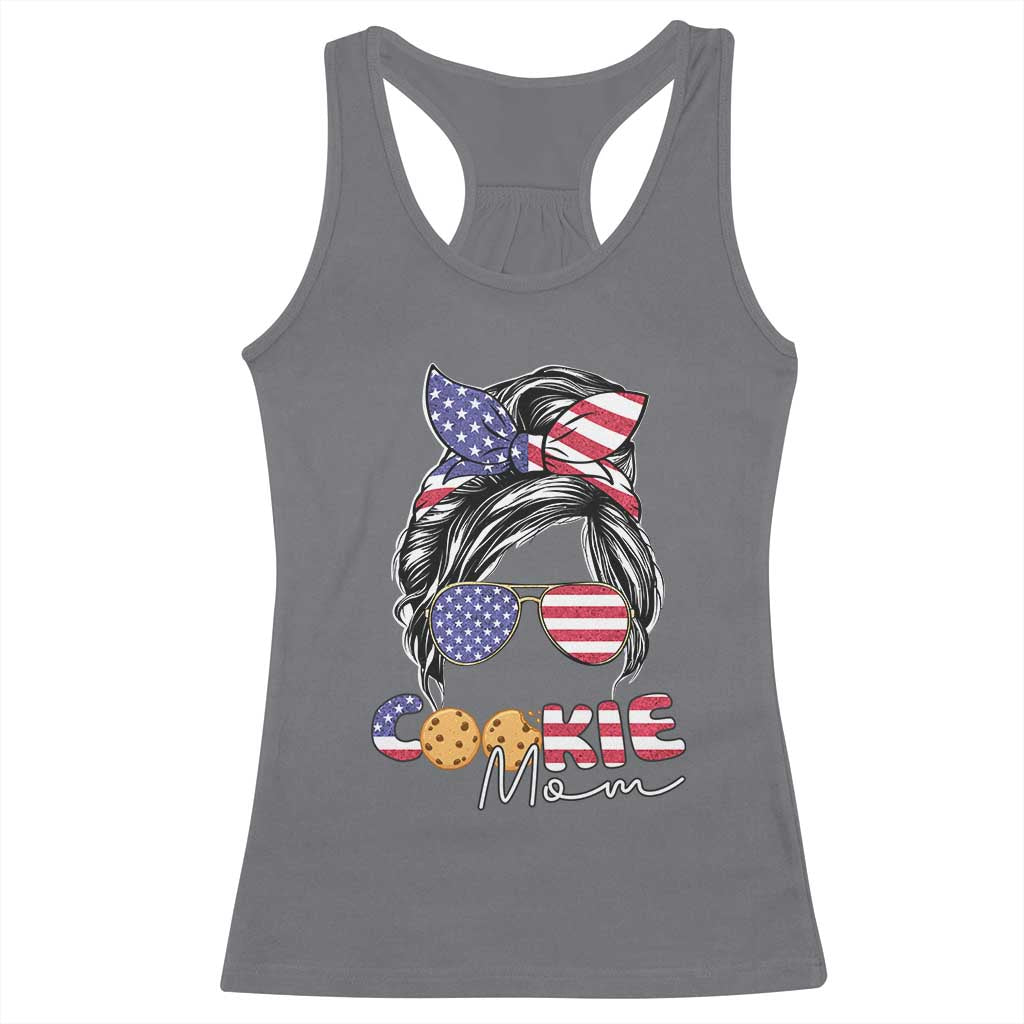 Scout Girl Mom Racerback Tank Top American Proud Cookie Mom Troop Leader Family Matching - Wonder Print Shop