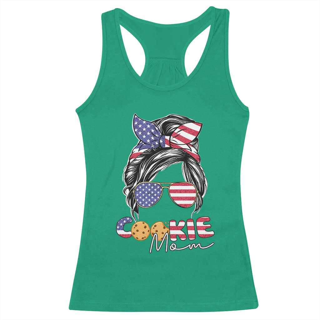 Scout Girl Mom Racerback Tank Top American Proud Cookie Mom Troop Leader Family Matching - Wonder Print Shop