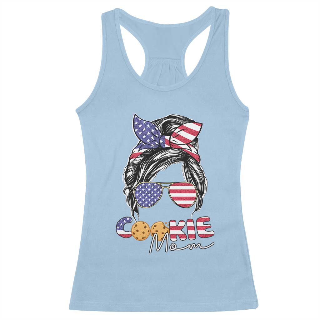 Scout Girl Mom Racerback Tank Top American Proud Cookie Mom Troop Leader Family Matching - Wonder Print Shop