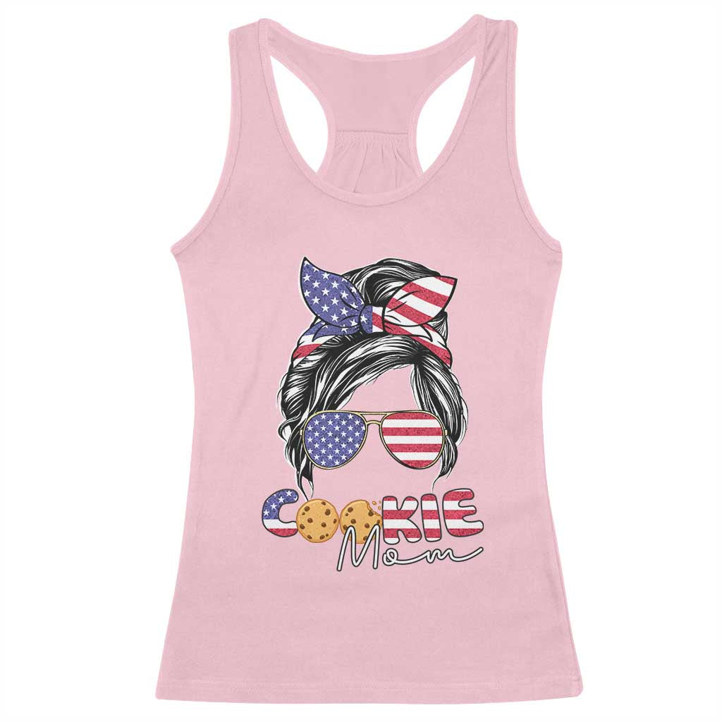 Scout Girl Mom Racerback Tank Top American Proud Cookie Mom Troop Leader Family Matching - Wonder Print Shop