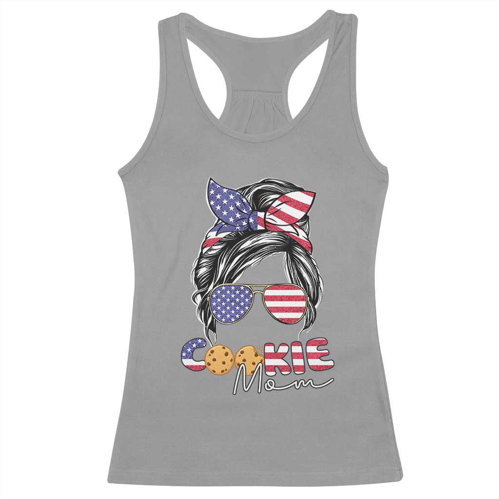 Scout Girl Mom Racerback Tank Top American Proud Cookie Mom Troop Leader Family Matching - Wonder Print Shop
