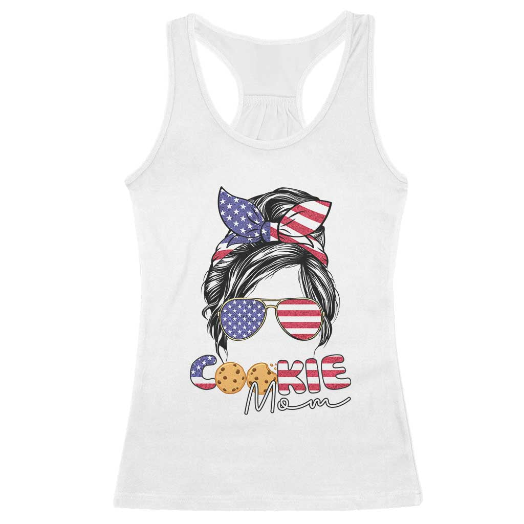 Scout Girl Mom Racerback Tank Top American Proud Cookie Mom Troop Leader Family Matching - Wonder Print Shop