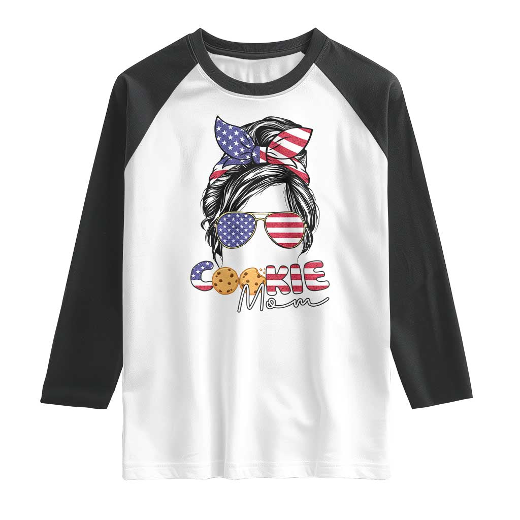 Scout Girl Mom Raglan Shirt American Proud Cookie Mom Troop Leader Family Matching - Wonder Print Shop