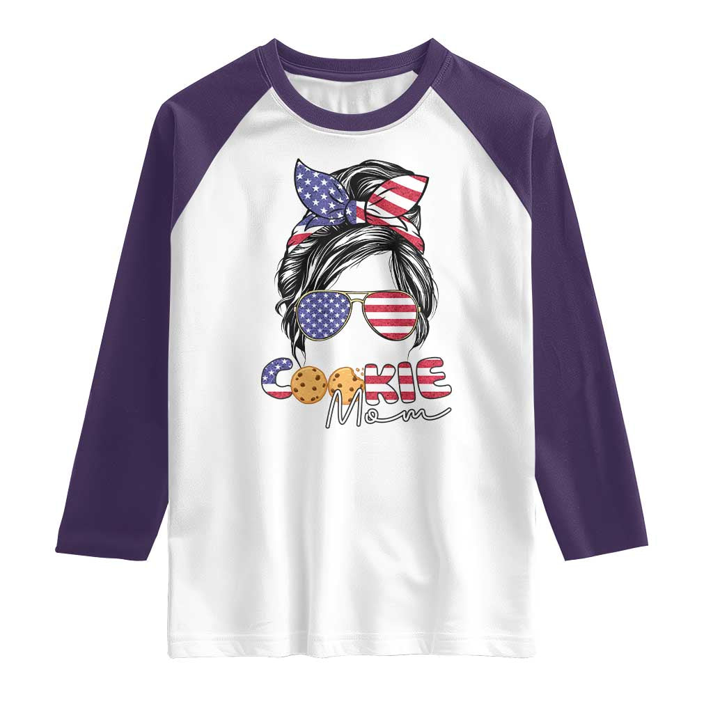 Scout Girl Mom Raglan Shirt American Proud Cookie Mom Troop Leader Family Matching - Wonder Print Shop