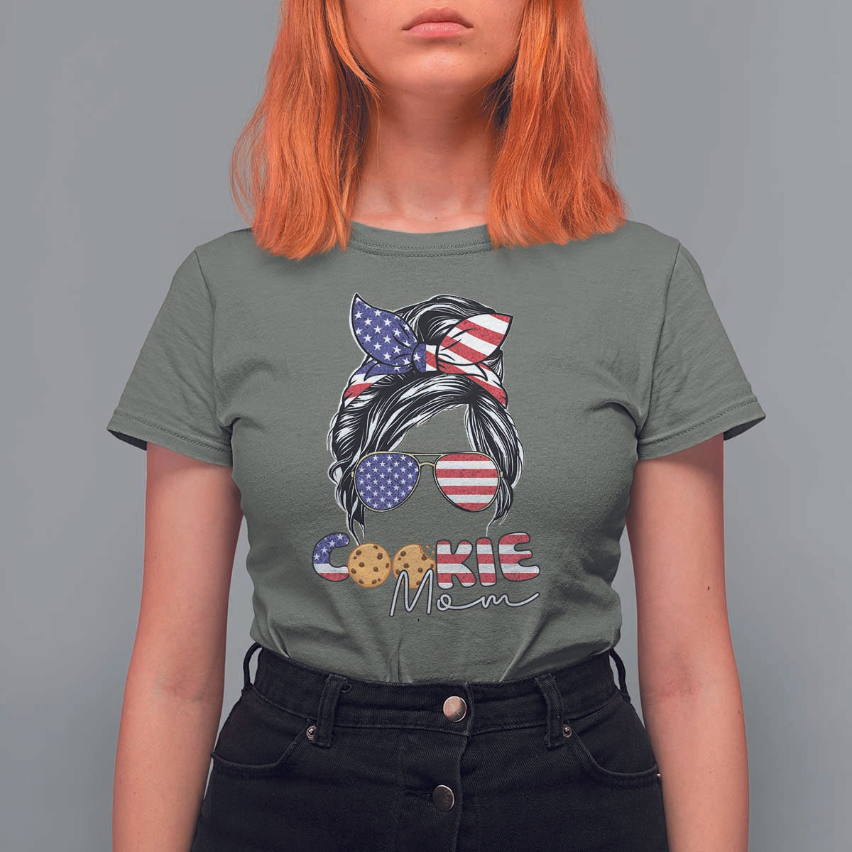 Scout Girl Mom T Shirt For Women American Proud Cookie Mom Troop Leader Family Matching - Wonder Print Shop