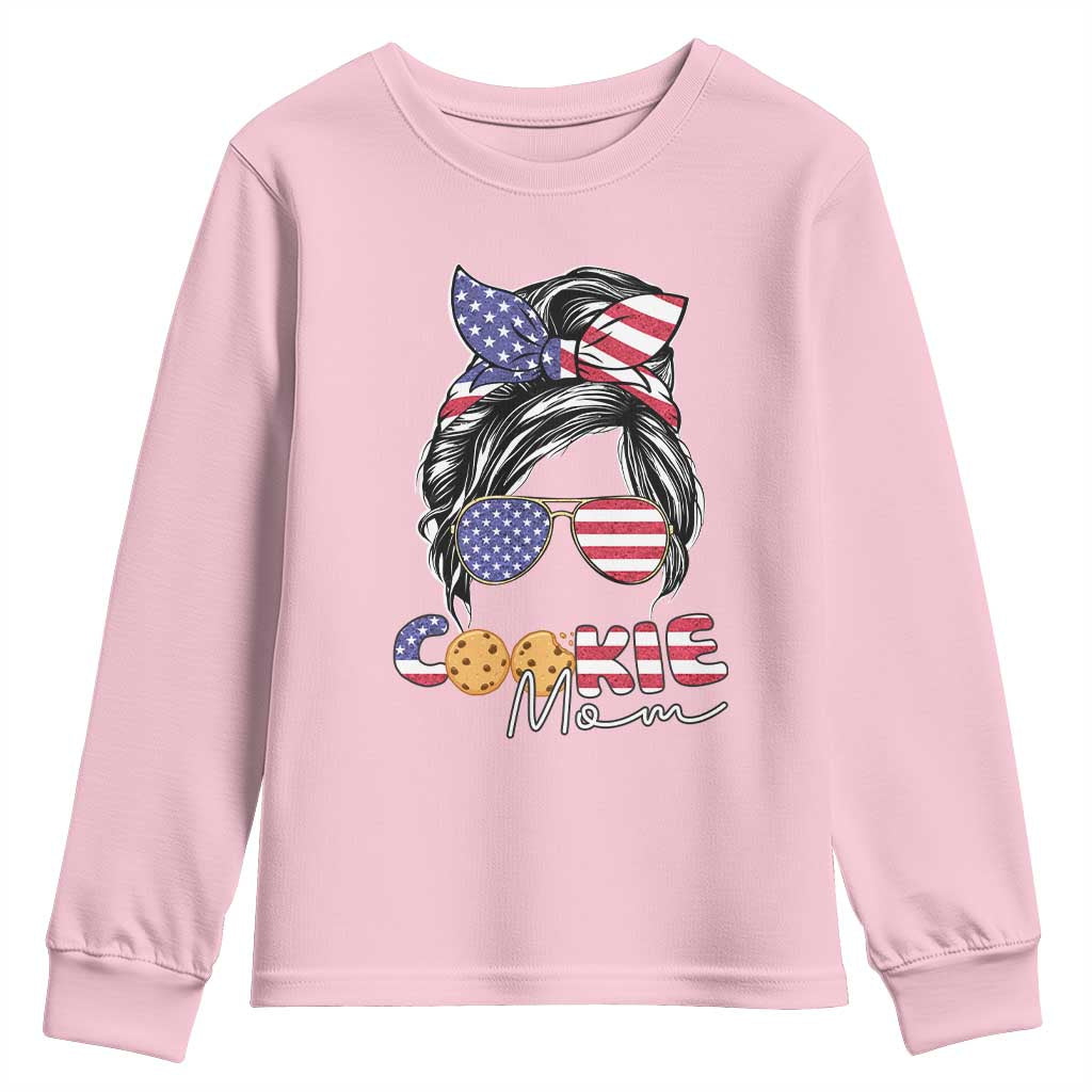 Scout Girl Mom Youth Sweatshirt American Proud Cookie Mom Troop Leader Family Matching - Wonder Print Shop