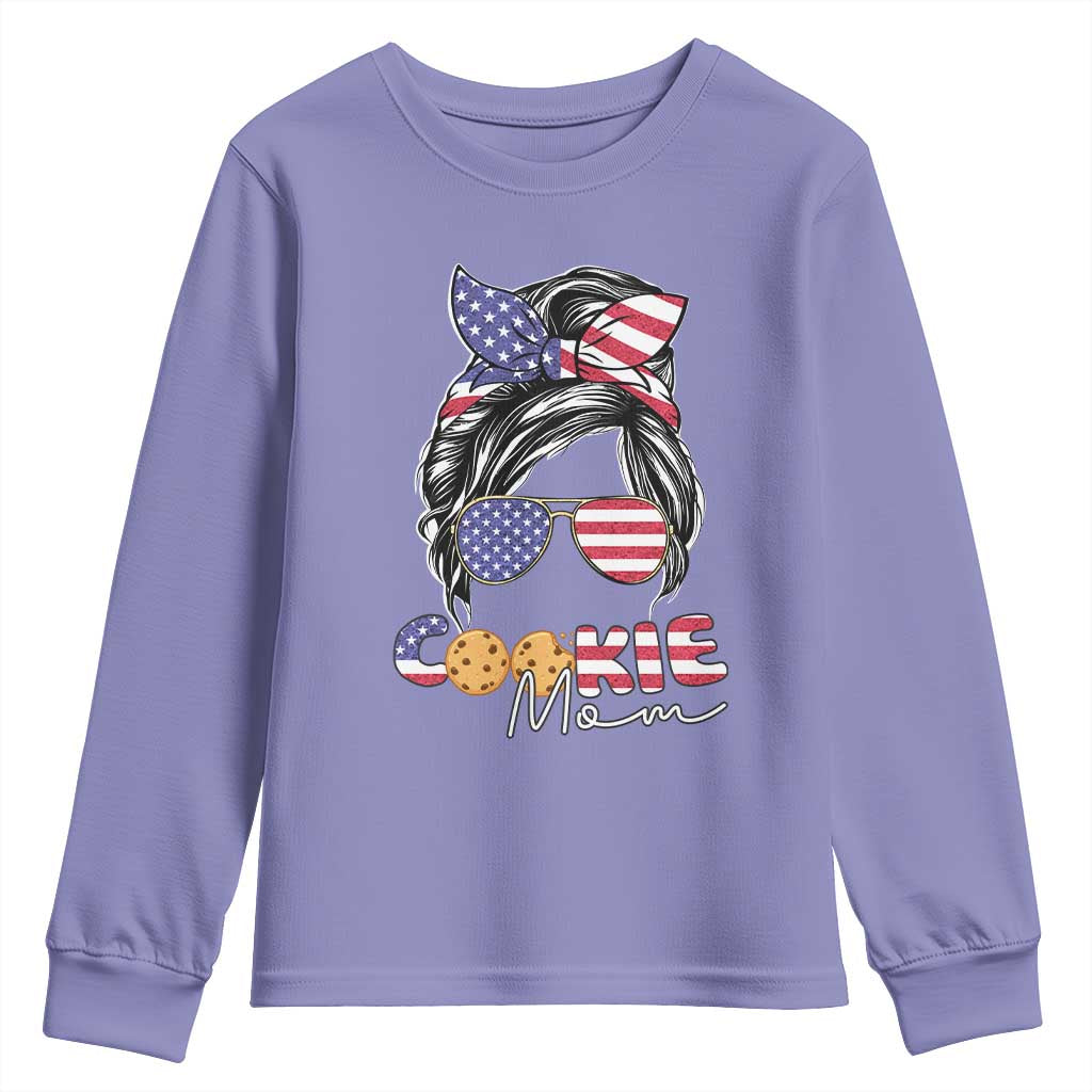 Scout Girl Mom Youth Sweatshirt American Proud Cookie Mom Troop Leader Family Matching - Wonder Print Shop