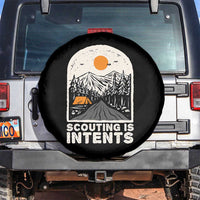Funny Scout Camping Spare Tire Cover Scouting Is Intents Hiking Camper Outdoors Adventure - Wonder Print Shop