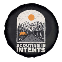 Funny Scout Camping Spare Tire Cover Scouting Is Intents Hiking Camper Outdoors Adventure - Wonder Print Shop