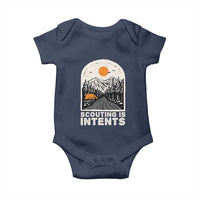 Funny Scout Camping Baby Onesie Scouting Is Intents Hiking Camper Outdoors Adventure - Wonder Print Shop