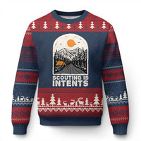 Funny Camping Is Intent Ugly Christmas Sweater For Camper Hiking Outdoors Adventure Lover - Wonder Print Shop