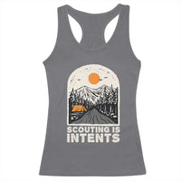 Funny Scout Camping Racerback Tank Top Scouting Is Intents Hiking Camper Outdoors Adventure - Wonder Print Shop