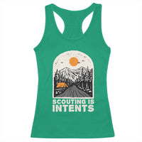 Funny Scout Camping Racerback Tank Top Scouting Is Intents Hiking Camper Outdoors Adventure - Wonder Print Shop