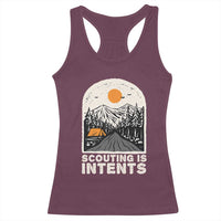 Funny Scout Camping Racerback Tank Top Scouting Is Intents Hiking Camper Outdoors Adventure - Wonder Print Shop