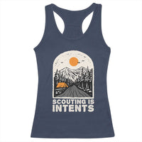 Funny Scout Camping Racerback Tank Top Scouting Is Intents Hiking Camper Outdoors Adventure - Wonder Print Shop