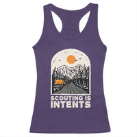 Funny Scout Camping Racerback Tank Top Scouting Is Intents Hiking Camper Outdoors Adventure - Wonder Print Shop