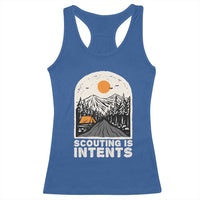 Funny Scout Camping Racerback Tank Top Scouting Is Intents Hiking Camper Outdoors Adventure - Wonder Print Shop