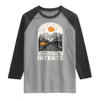 Funny Scout Camping Raglan Shirt Scouting Is Intents Hiking Camper Outdoors Adventure - Wonder Print Shop