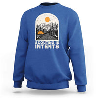 Funny Scout Camping Sweatshirt Scouting Is Intents Hiking Camper Outdoors Adventure TS02