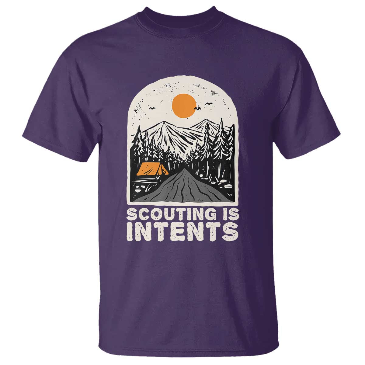 Funny Scout Camping T Shirt Scouting Is Intents Hiking Camper Outdoors Adventure TS02