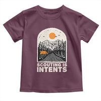 Funny Scout Camping Toddler T Shirt Scouting Is Intents Hiking Camper Outdoors Adventure - Wonder Print Shop