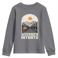 Funny Scout Camping Youth Sweatshirt Scouting Is Intents Hiking Camper Outdoors Adventure - Wonder Print Shop