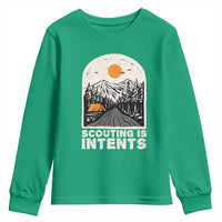 Funny Scout Camping Youth Sweatshirt Scouting Is Intents Hiking Camper Outdoors Adventure - Wonder Print Shop
