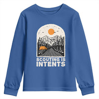 Funny Scout Camping Youth Sweatshirt Scouting Is Intents Hiking Camper Outdoors Adventure - Wonder Print Shop