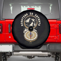 Funny Scout Camping Spare Tire Cover Scouting Is Intents Compass Camper Hiking Outdoors Adventure - Wonder Print Shop