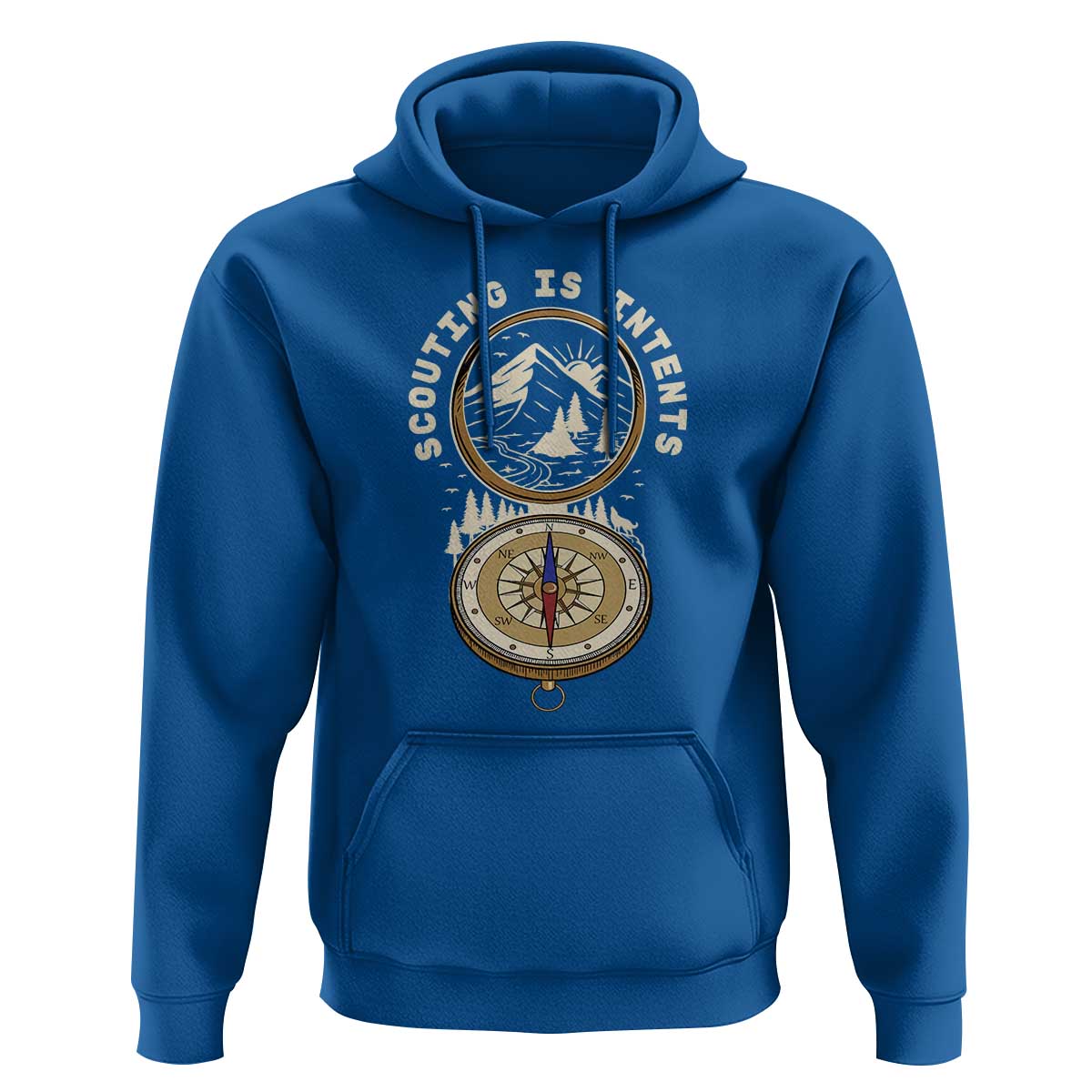 Funny Scout Camping Hoodie Scouting Is Intents Compass Camper Hiking Outdoors Adventure TS02