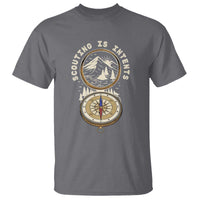 Funny Scout Camping T Shirt Scouting Is Intents Compass Camper Hiking Outdoors Adventure TS02