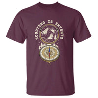 Funny Scout Camping T Shirt Scouting Is Intents Compass Camper Hiking Outdoors Adventure TS02