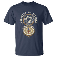 Funny Scout Camping T Shirt Scouting Is Intents Compass Camper Hiking Outdoors Adventure TS02