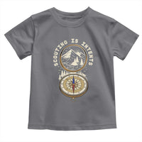Funny Scout Camping Toddler T Shirt Scouting Is Intents Compass Camper Hiking Outdoors Adventure - Wonder Print Shop