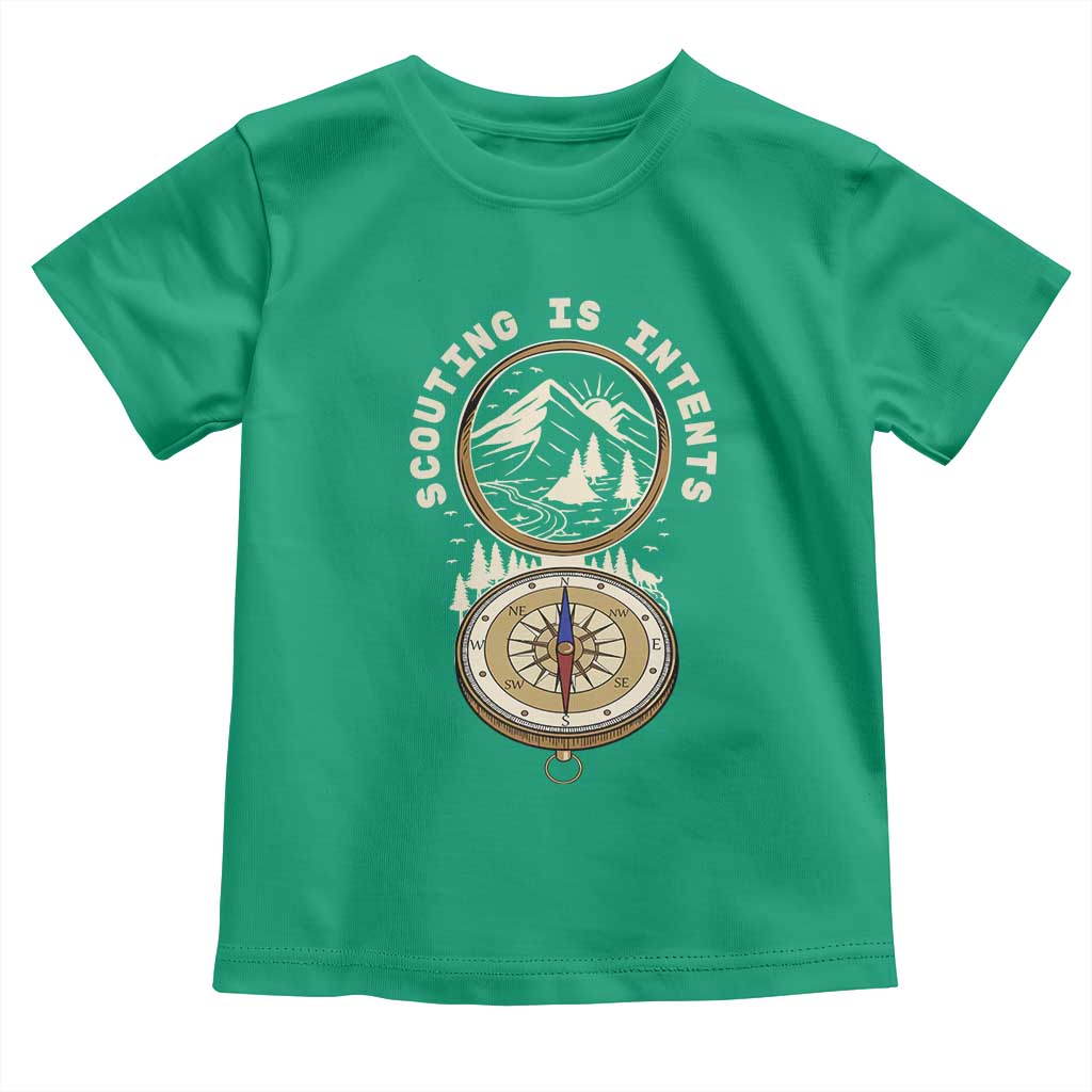 Funny Scout Camping Toddler T Shirt Scouting Is Intents Compass Camper Hiking Outdoors Adventure - Wonder Print Shop