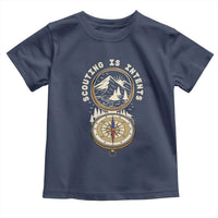 Funny Scout Camping Toddler T Shirt Scouting Is Intents Compass Camper Hiking Outdoors Adventure - Wonder Print Shop