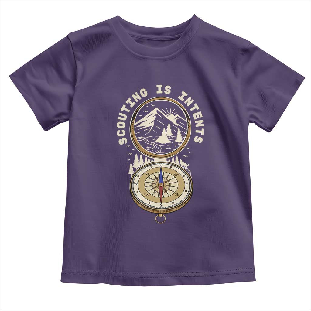 Funny Scout Camping Toddler T Shirt Scouting Is Intents Compass Camper Hiking Outdoors Adventure - Wonder Print Shop